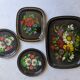Set of antique Russian trays/Russian artisan USSR
