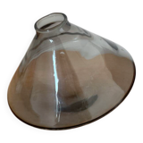 Smoked glass designer vase – Spinning top shape