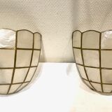 Pair of mother-of-pearl shell sconces