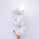 Charming Set of 2 Murano White Flowers Wall Light, 1970s