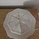 Art Deco ceiling light in frosted glass, pointed.