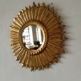 Mirror sun gilded wood