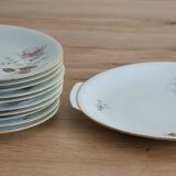 Service à dessert 10 assiettes et plat en porcelaine PMR Bavaria Jaeger & Co