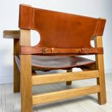 1950s Vintage Oak Spanish Chair by Børge Mogensen for Fredericia