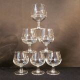 6 cognac or digestive glasses