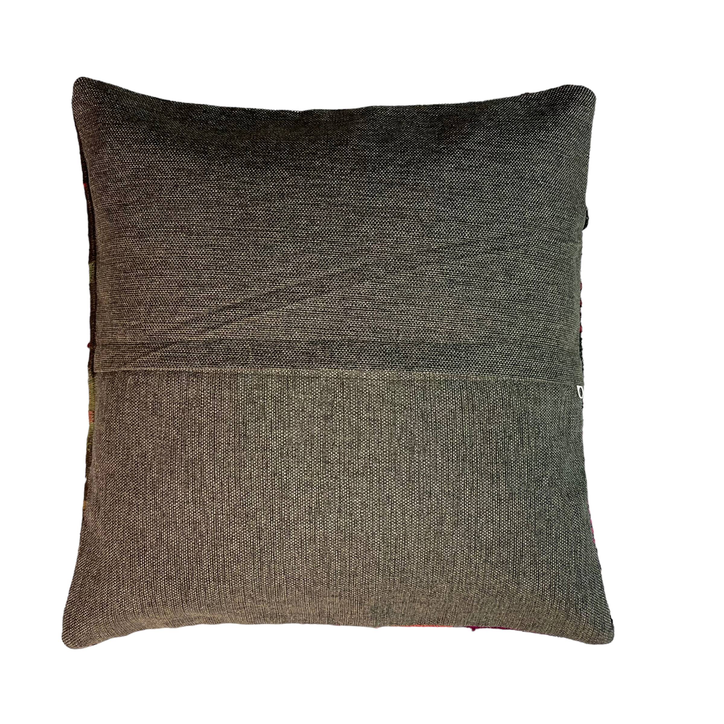 Vintage Turkish Kilim Patchwork Cushion Cover , 40 x 40 cm