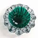Murano glass ashtray Mid Century Modern with controlled bubbles