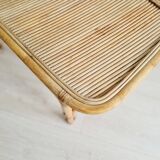 Rattan and bamboo coffee table