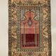 Distressed Turkish Rug 125x85 cm Vintage Shabby, Wool Tribal Pink, Beige Small
