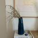 Handcrafted duck blue ceramic vase