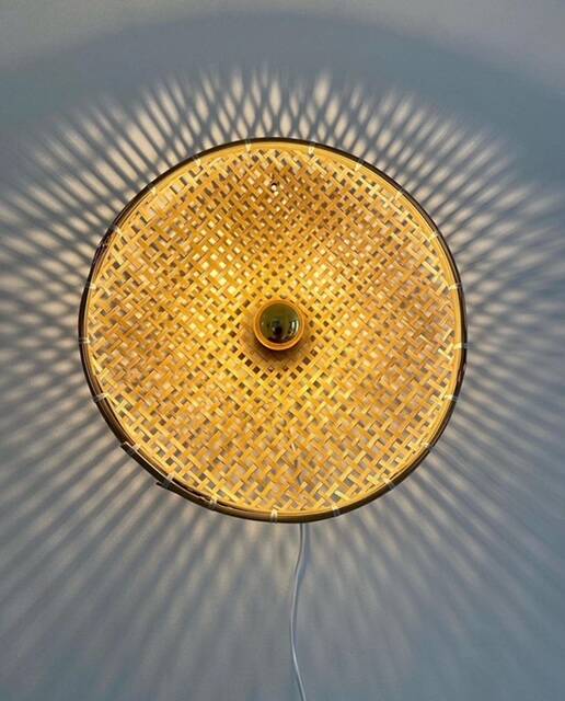 Bamboo wall light
