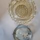 Vintage baguette in ceiling glaze lamp, bubble relief space age, 1970s