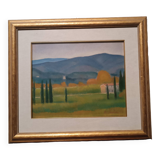 Peinture à l'huile sur toile paysage toscan signée R.VENTURI