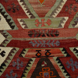 153x412Cm Soft Handmade Wool Vintage Kilim Rug,