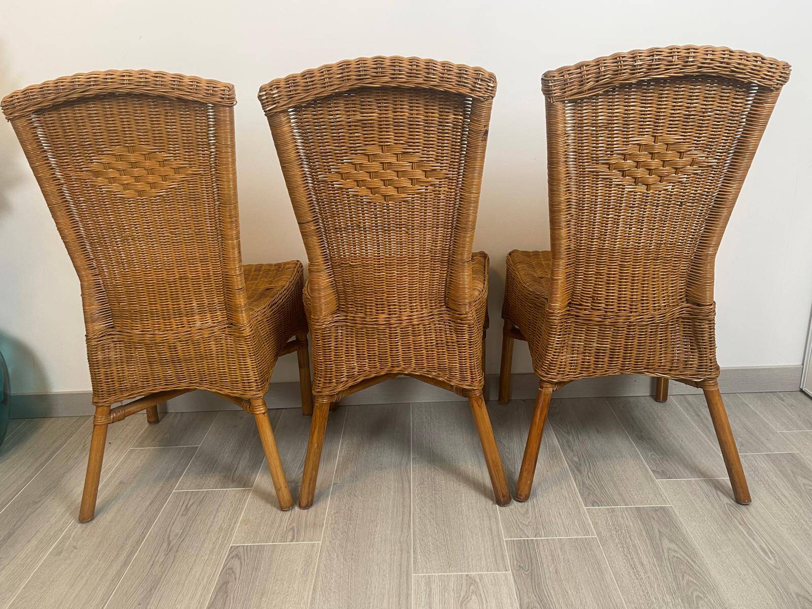Vintage Rattan Lounge Chair (3 available)