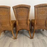 Vintage Rattan Lounge Chair (3 available)