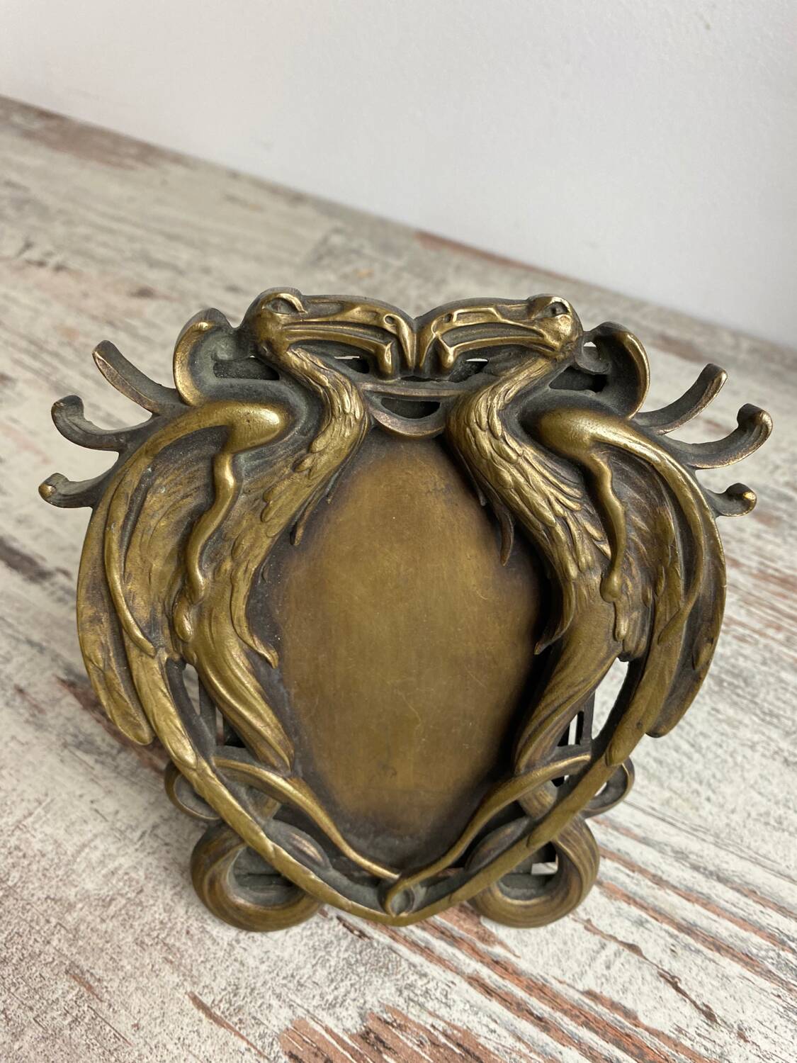 Cadre photo en bronze art nouveau