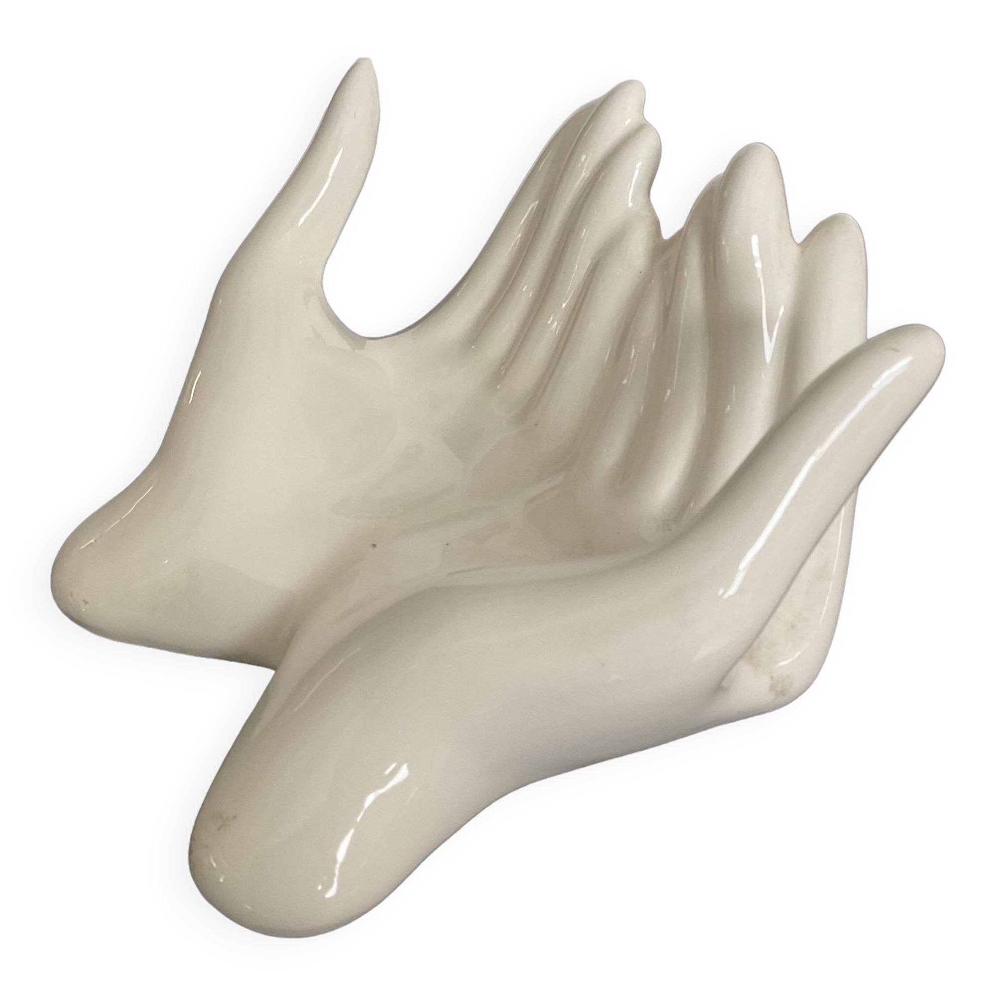Empty pocket vintage ceramic hands