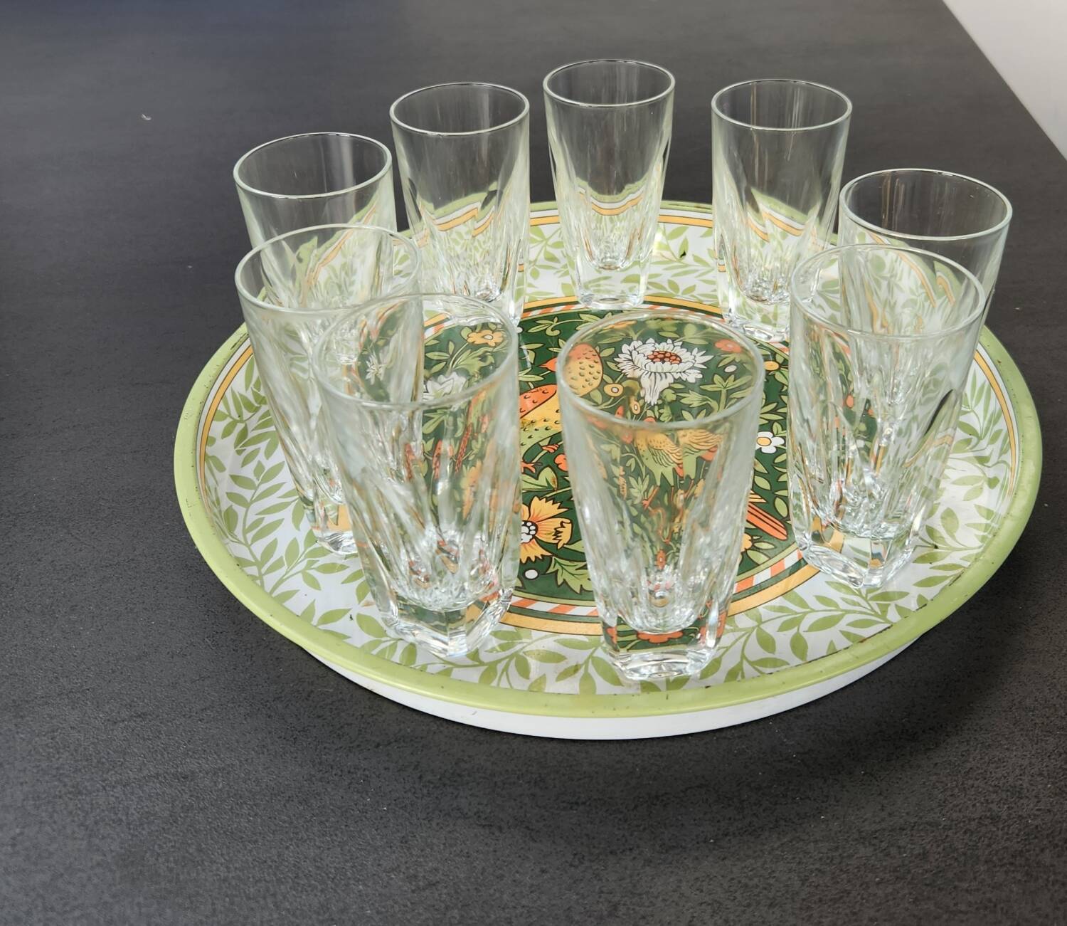 Set of 9 aperitif glasses