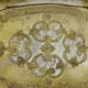 Florentine tray in resin painted in the hand with ornate handles