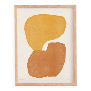 Peinture abstraite 30x40cm - ocre