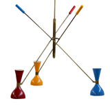 Chandelier pendulum Italian style year 50 to 3 adjustable arms