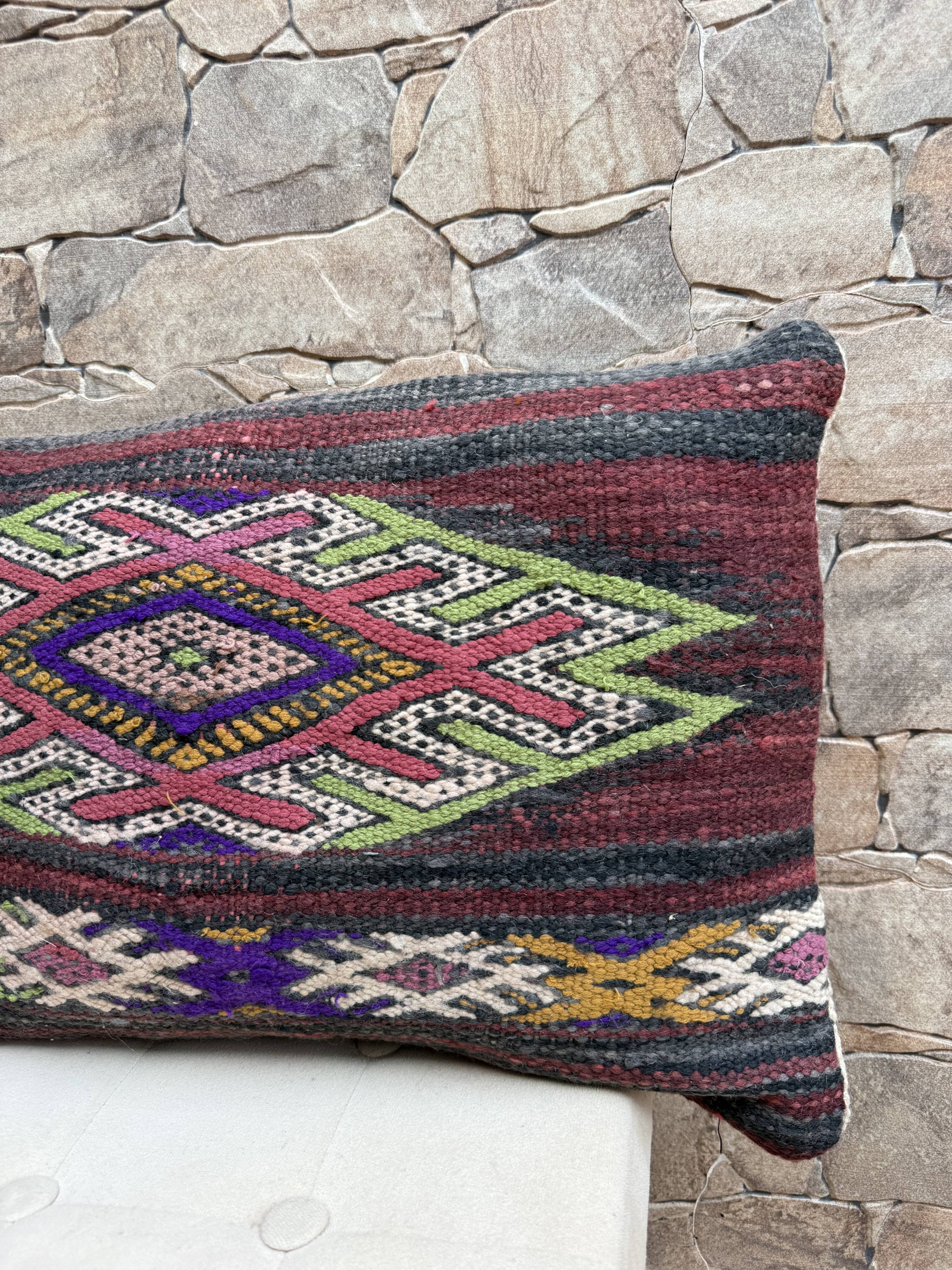 Vintage Moroccan Berber wool cushion cover