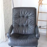 Siesta armchair Westnofa ingmar relling vintage black leather