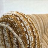 1960s, Danish 3-seater sofa, original, brown furniture wool, beech wood.