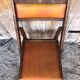 Chaise Pliante Bois + Assise & Dossier Skaï Orange Vintage