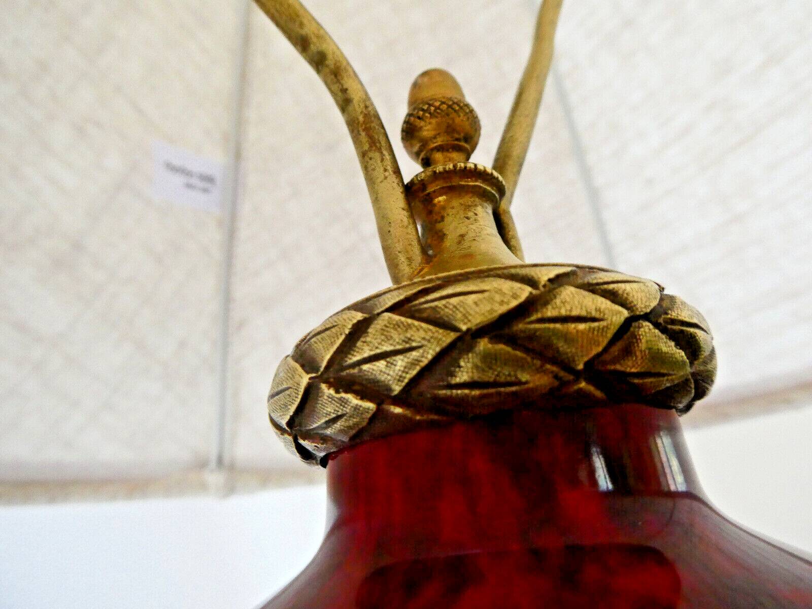 Chinese oxblood porcelain lamp, empire style
