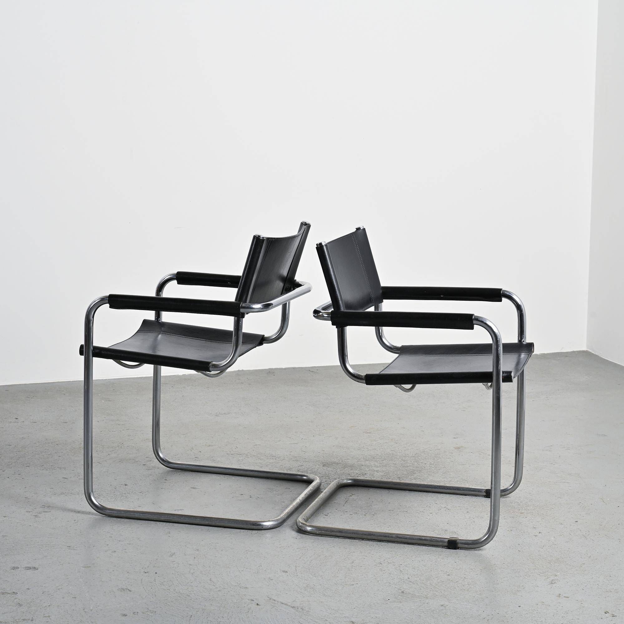 Pair of cantilever armchairs by Matteo Grassi, Italy, circa 1970.
