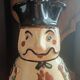 Anthropomorphic pitcher in slipware Hungarian folk art 1960