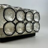 60s 70s ceiling lamp Glashütte Limburg Germany Plafoniere glass & metal