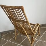 Large rattan armchair