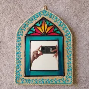 Traditional Iranian mirror in Orsi style