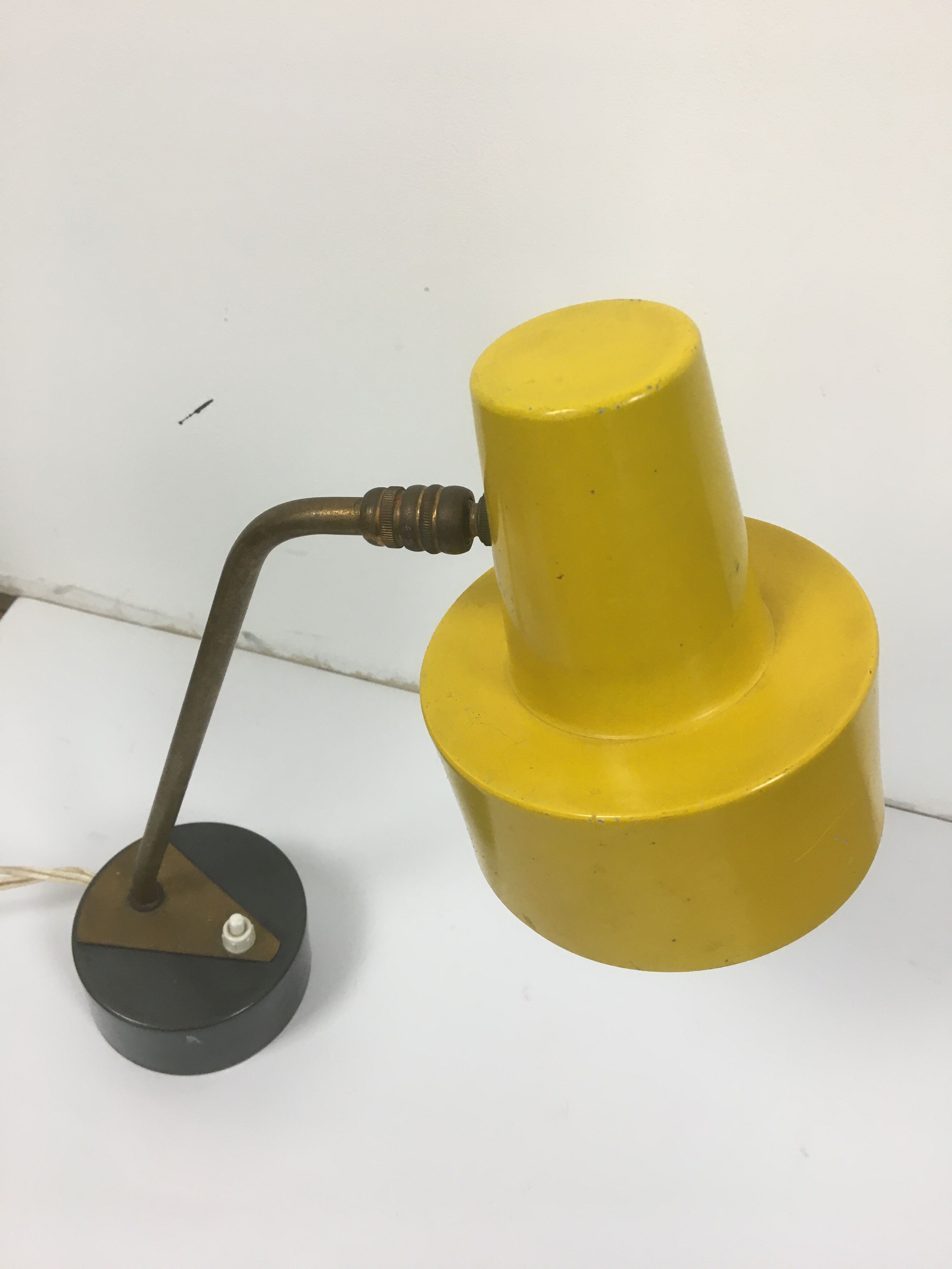 Brass desk lamp with ball joint 1950-60