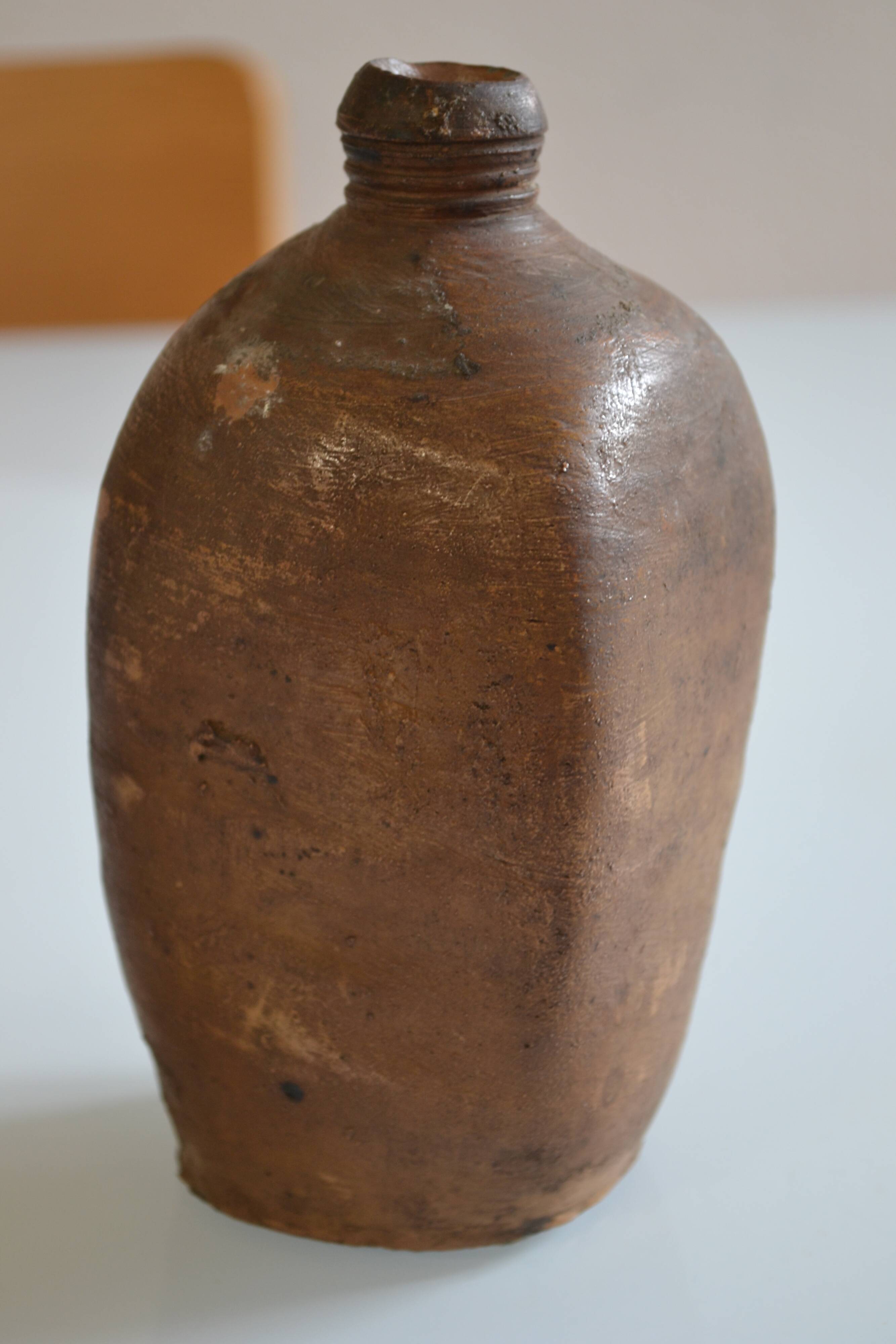 old stoneware bottle "Pullnaer Bitter Wasser" Germany circa 1850
