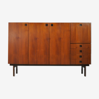 Teak veneer “Propos” series sideboard produced by Hulmefa, 1960s Netherlands