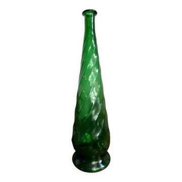 Large glass carafe from Empoli, Italy, 1960s.