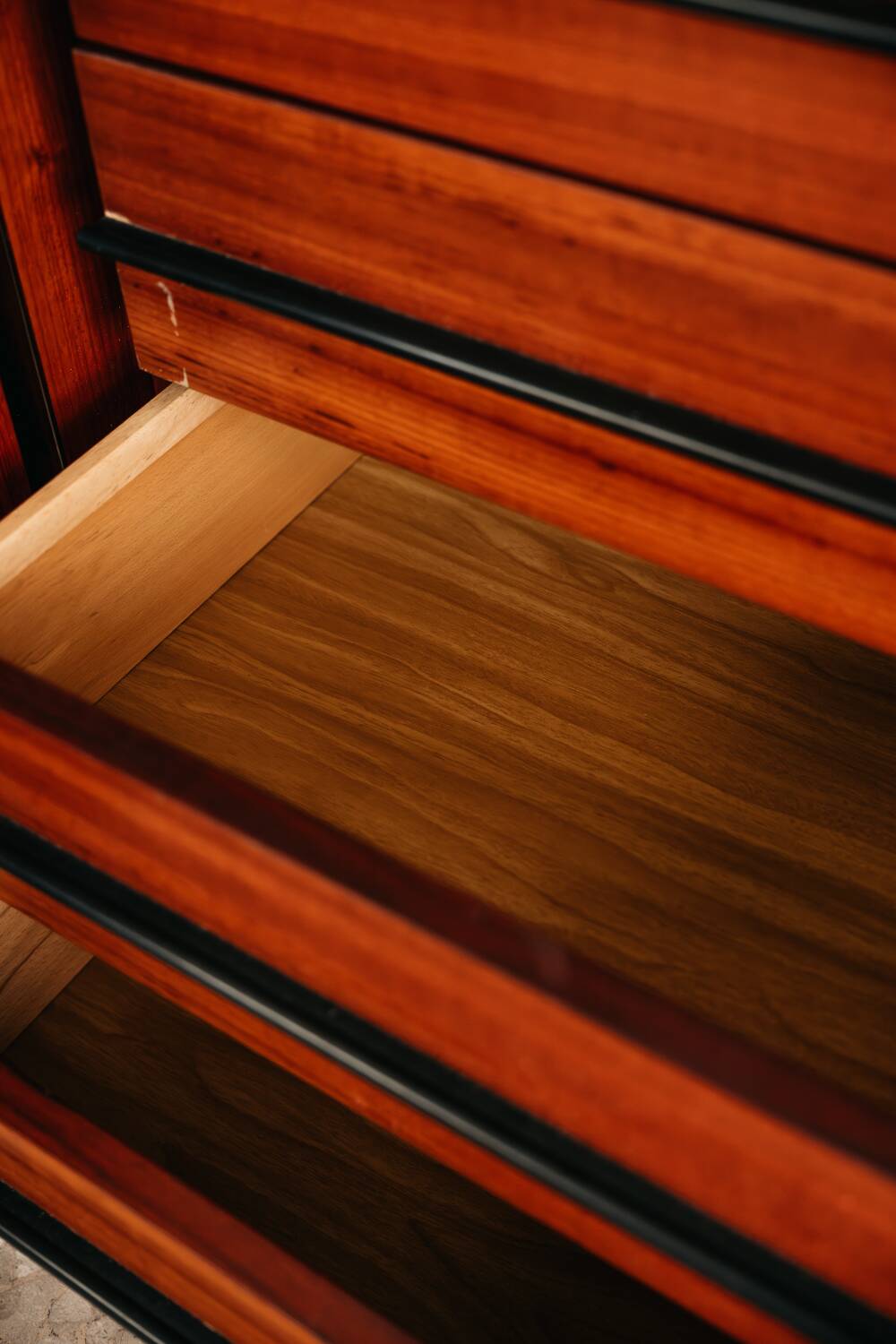 Credenza In Palissandro Monumentale Zebrawood Lacquered Mid-Century De