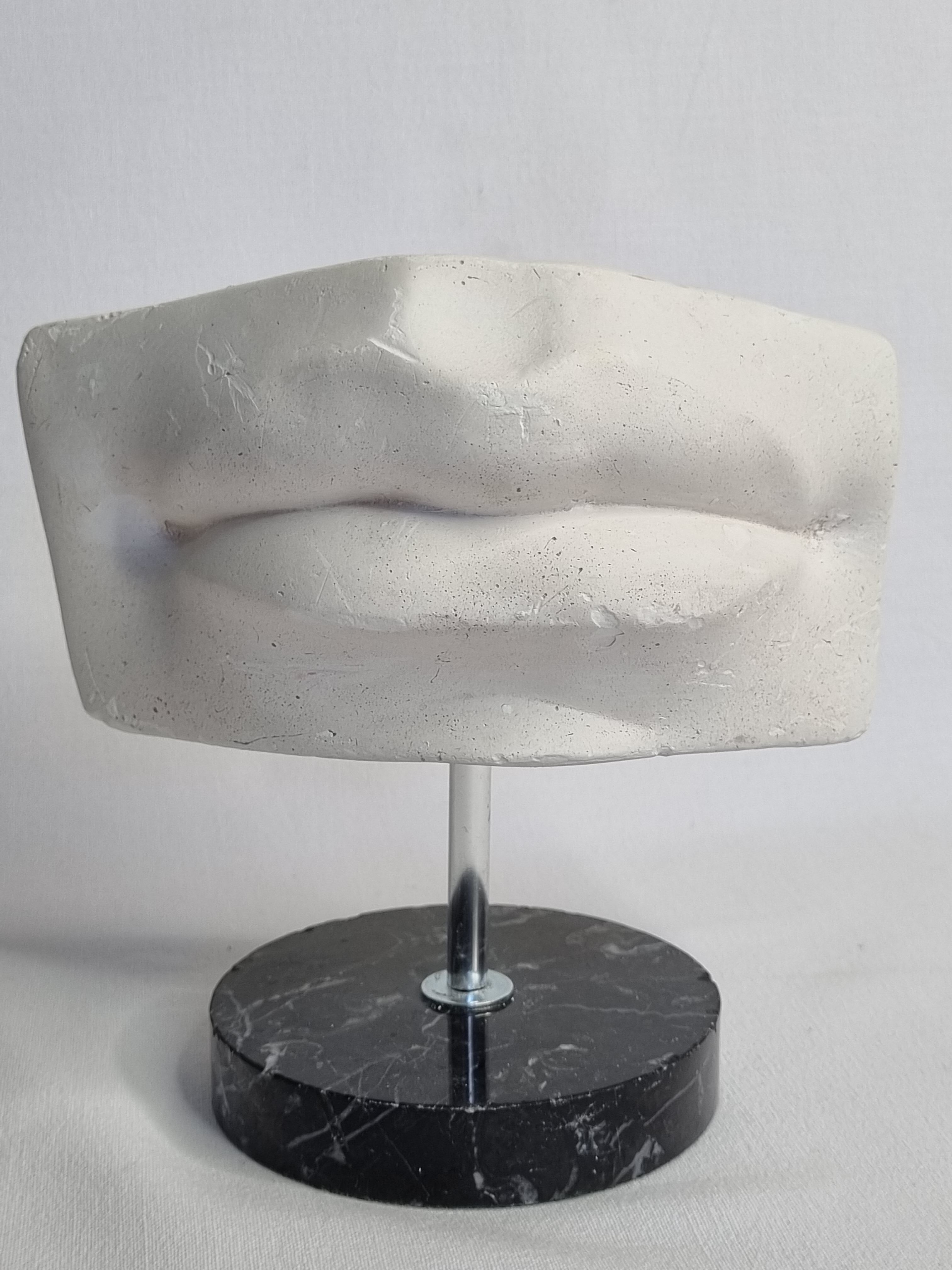 Lips of Michelangelo's "David", after Brucciani, on base, 17 cm