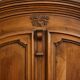 Dauphinoise wardrobe in Louis XV style in walnut, storage sideboard H:2.20m