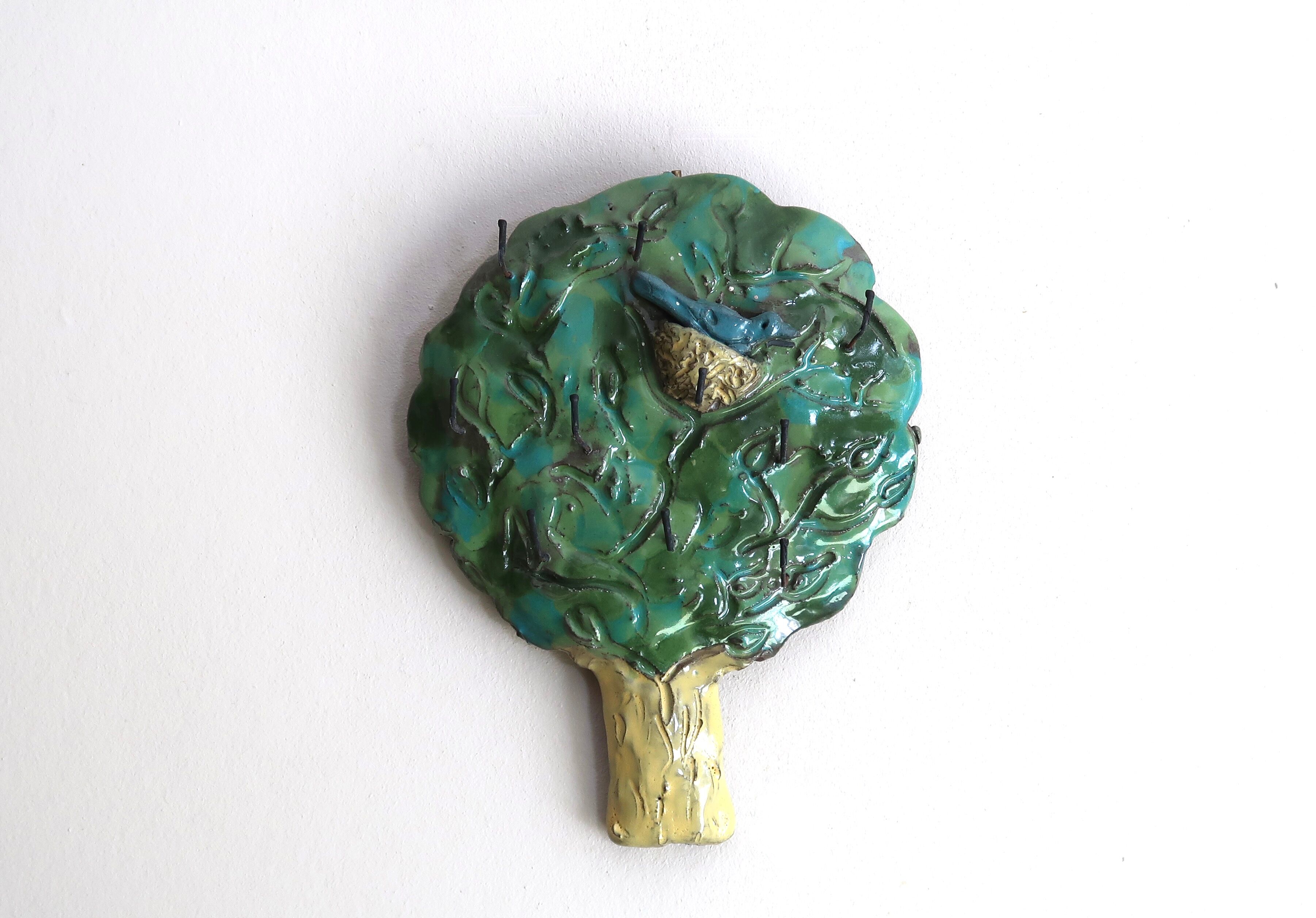 Ceramic wall keys removal "tree", 70s