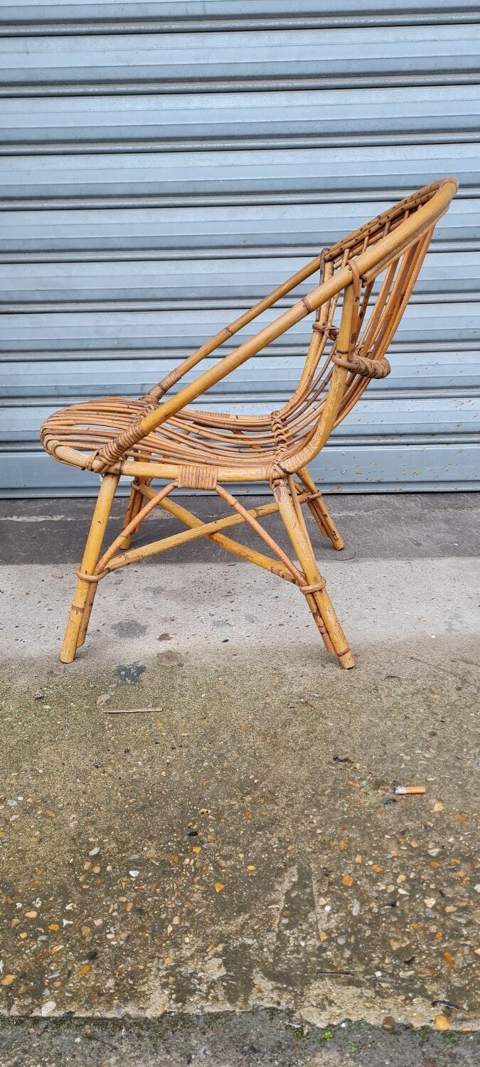 Rattan armchair 1960