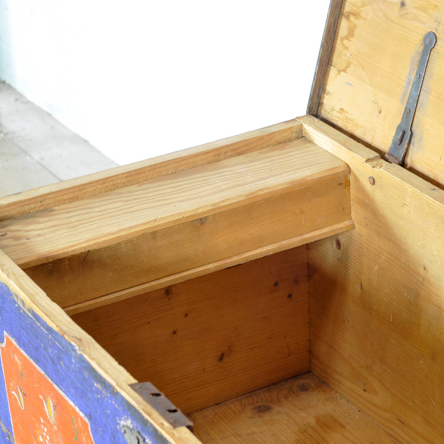 Folk art wedding ches, dated 1901