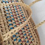 Bohemian three-colour wicker basket