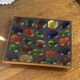 Ashtray, coloured pebbles, 1970s