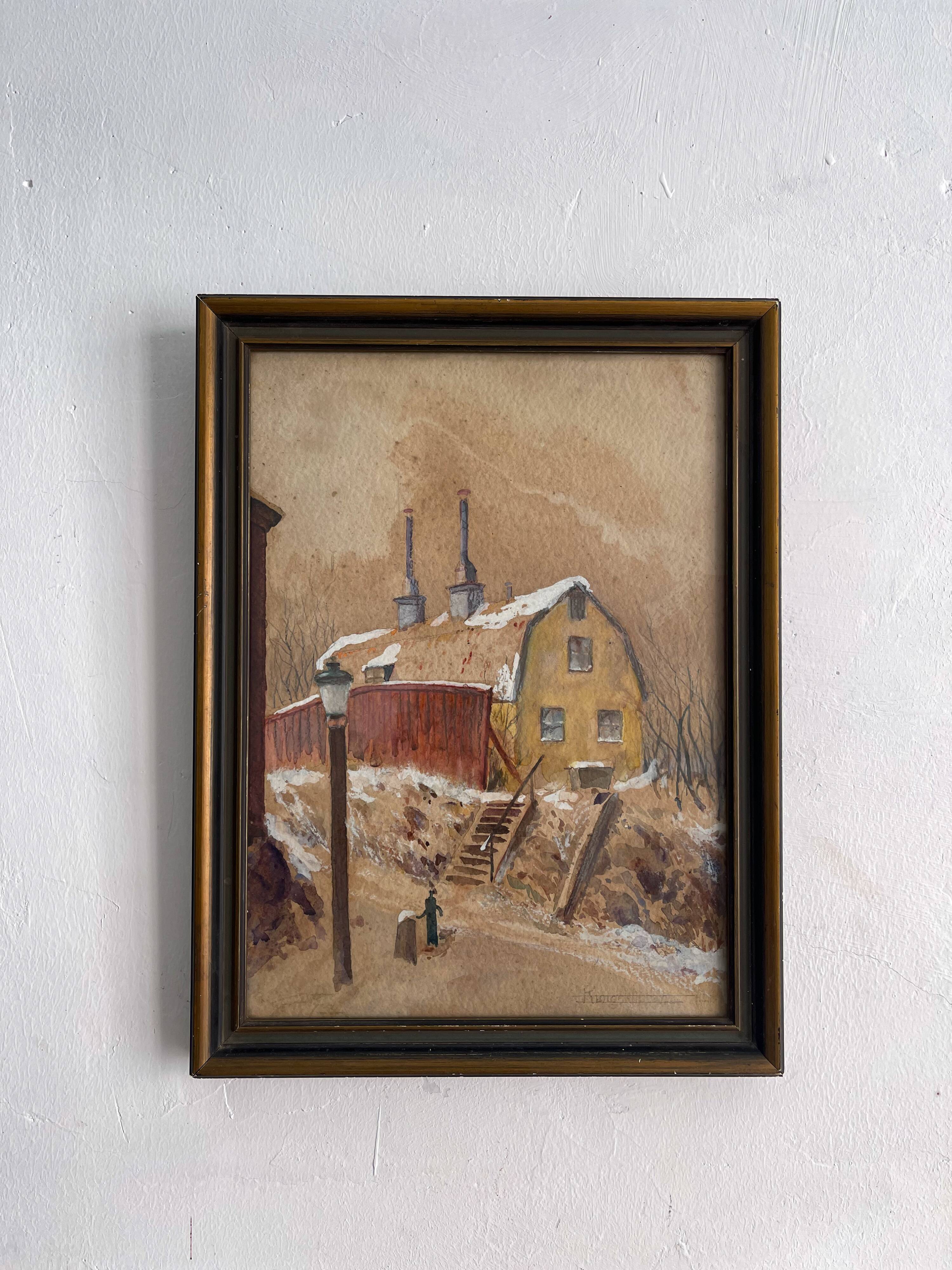 Swedish Painting  “Kungsklippan, 1932