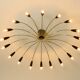 Huge 18-arm mid-century modern brass Sputnik ceiling lamp | Ø 113 cm